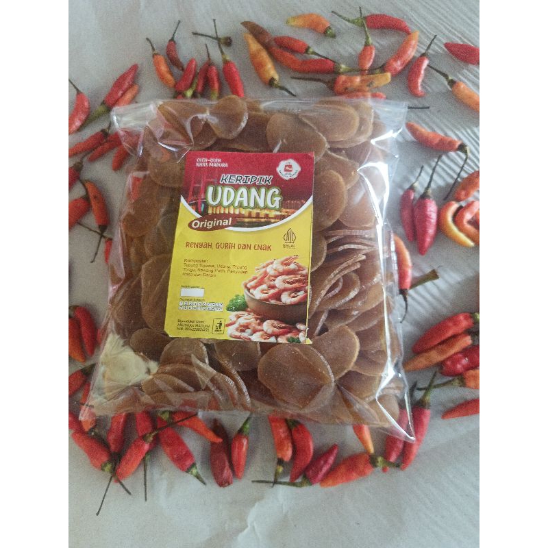 

(anugerah)kerupuk udang Madura 500 gram