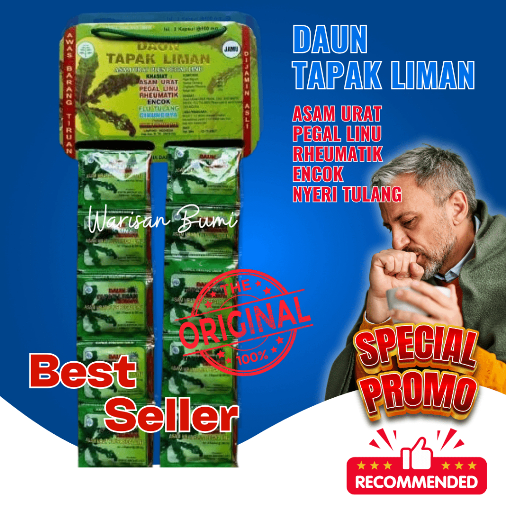 

Kapsul Daun Tapak Liman Asam Urat Pegal Linu Original Isi 20 Saset