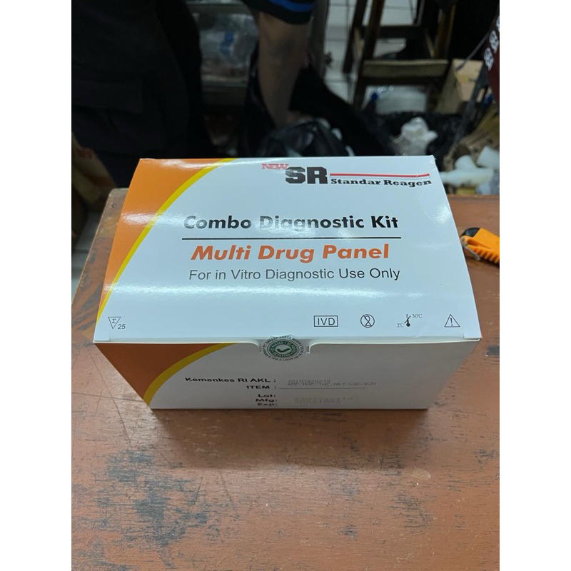 Drug Abuse Test 6 Parameter box isi 25 merk SR Standar Reagen /  Drug Test Napza Multi 6 Parameter
