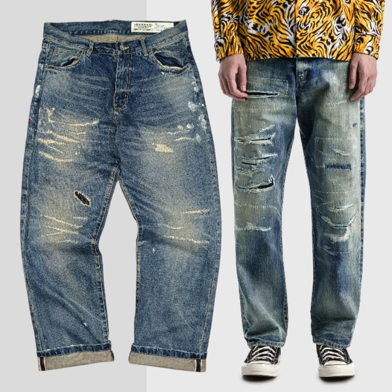 NEIGHBORHOOD SCAB SAVAGE NARROW SELVEDGE DENIM JEANS