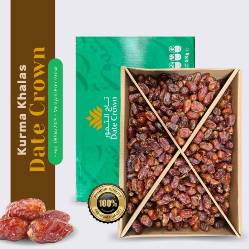 

KURMA KHALAS DATE CROWN KEMASAN BOX 5KG
