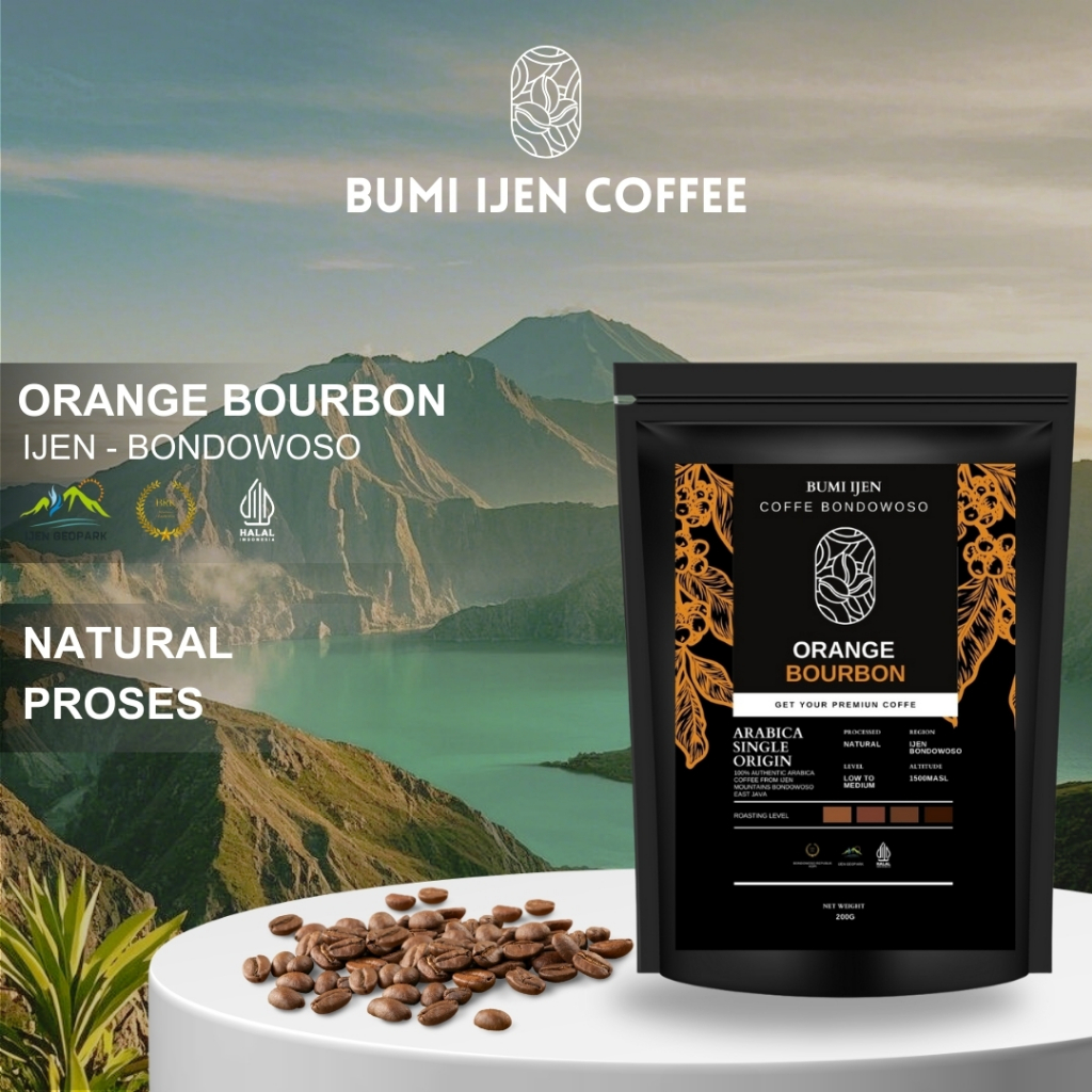 

Bumi ijen Coffee Bondowoso Arabica Orange Bourbon Natural Proses - Single Origin Specialty