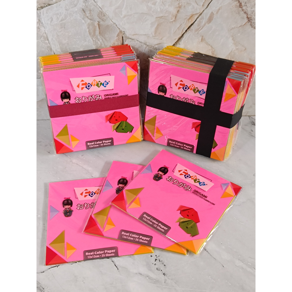 

SATU PACK ( 25 LEMBAR ) ORIGAMI KERTAS LIPAT DUA SISI FORTE 12X12
