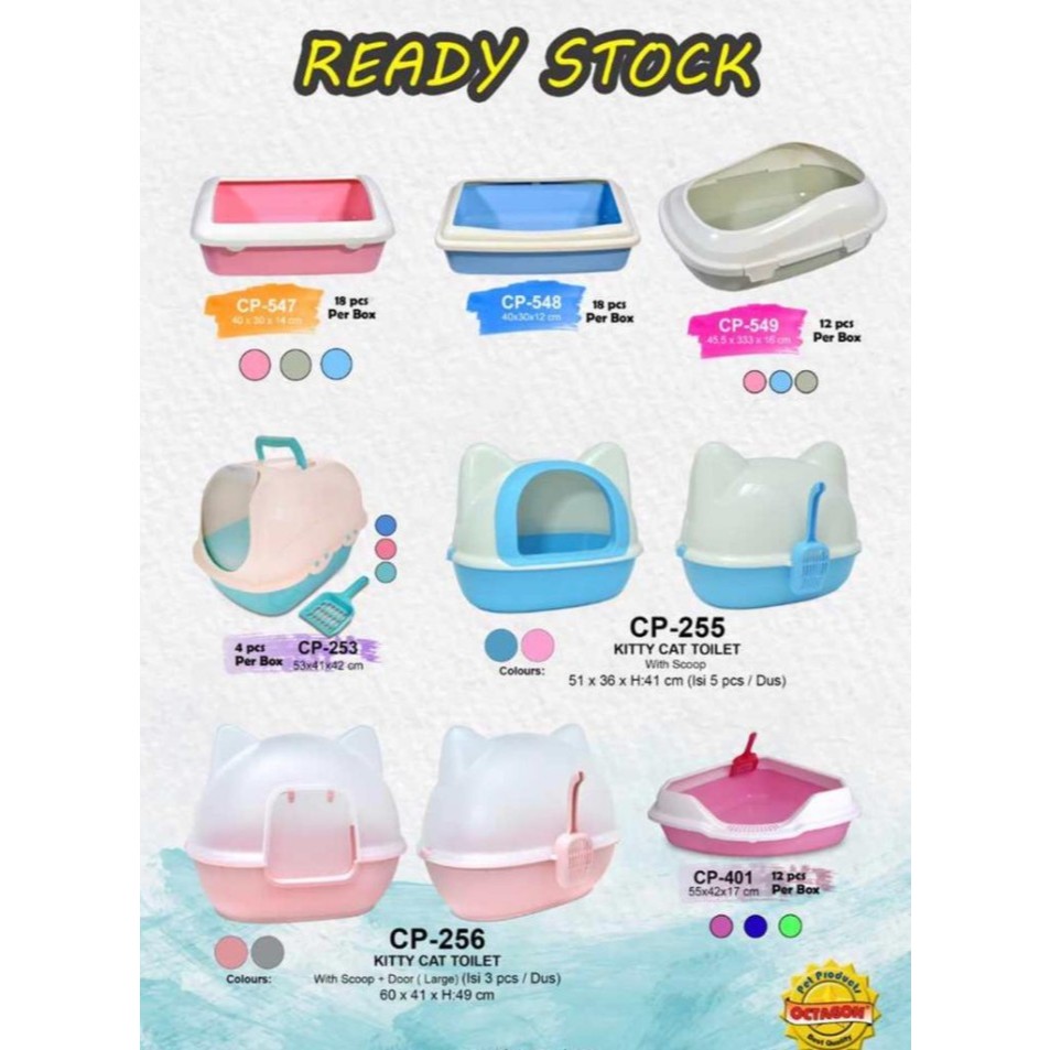 PLASTIC CAT TOILET 55x42x17CM (CP401)