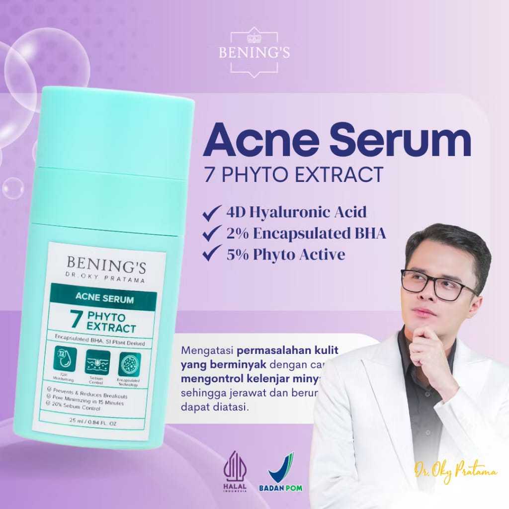 SERUM ACNE JERAWAT Bening Skincare Dr Oky Pratama Bening's Clinic Benings Indonesia