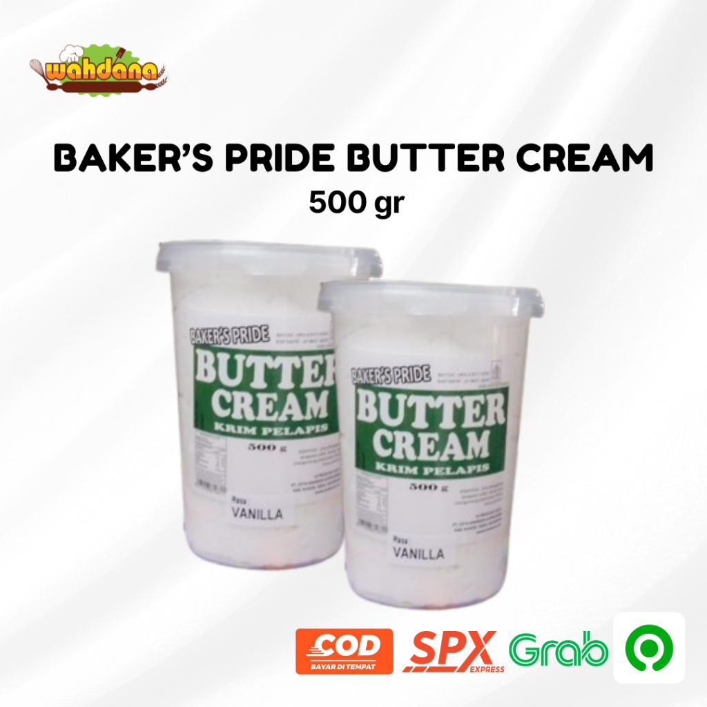 

Baker's Pride Butter Cream VANILLA Krim Pelapis 500 gr