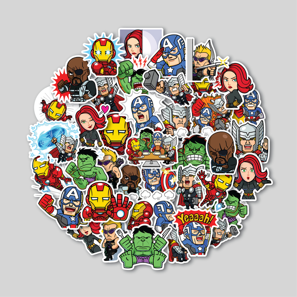 

STICKER PACK MINI MARVEL | STICKER TUMBLER | STIKER LAPTOP KOPER HELM