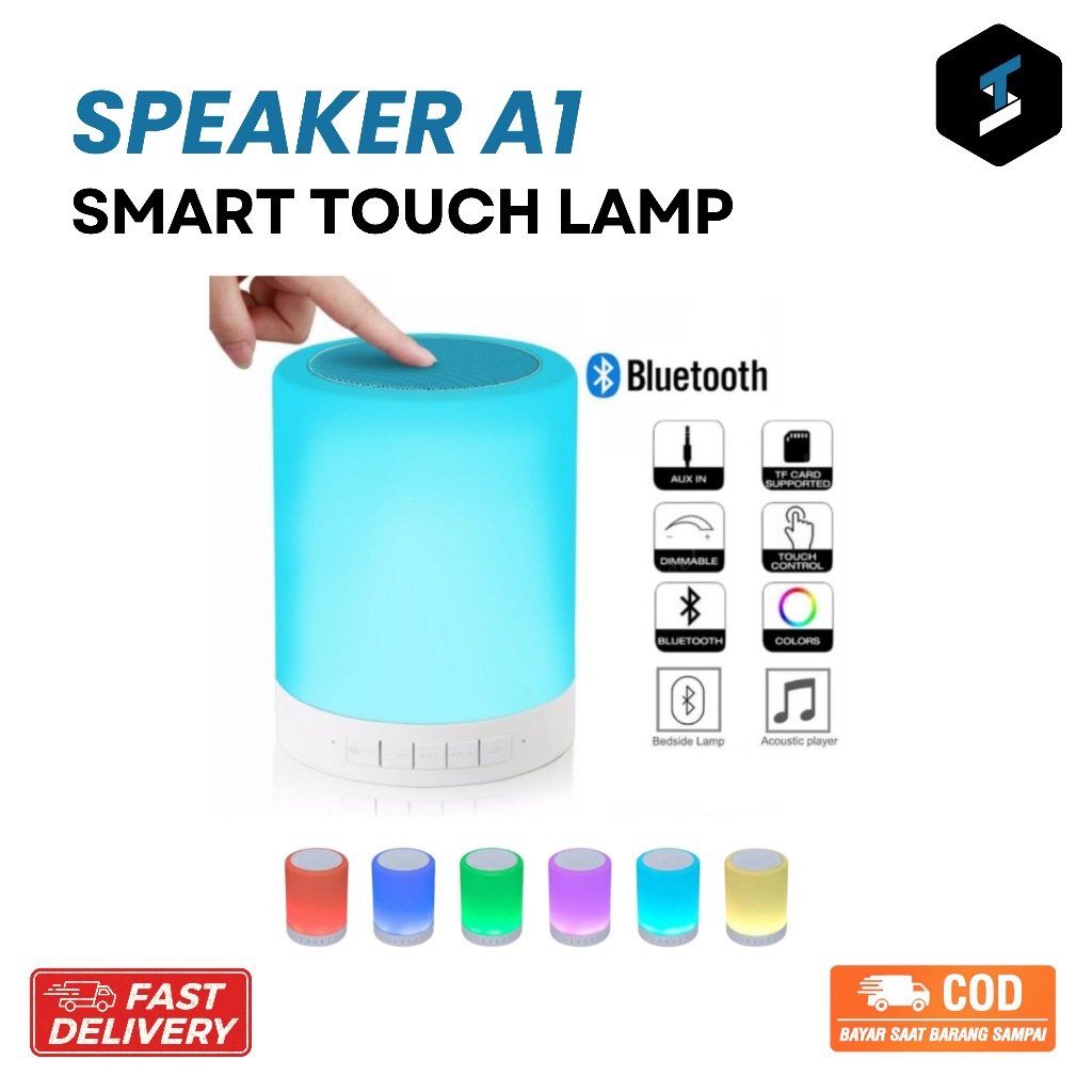 SPEAKER A1 mini Smart Touch Lamp Bluetooth Speaker Lampu Bunglon Speaker Bluetooth + Lampu tidur A1