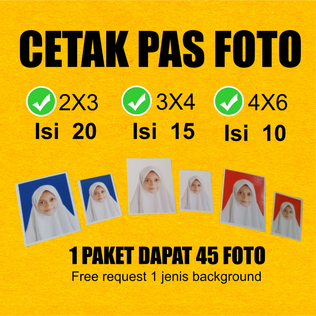 

CETAK PAS FOTO 1 HARI JADI 2X3 3X4 4X6