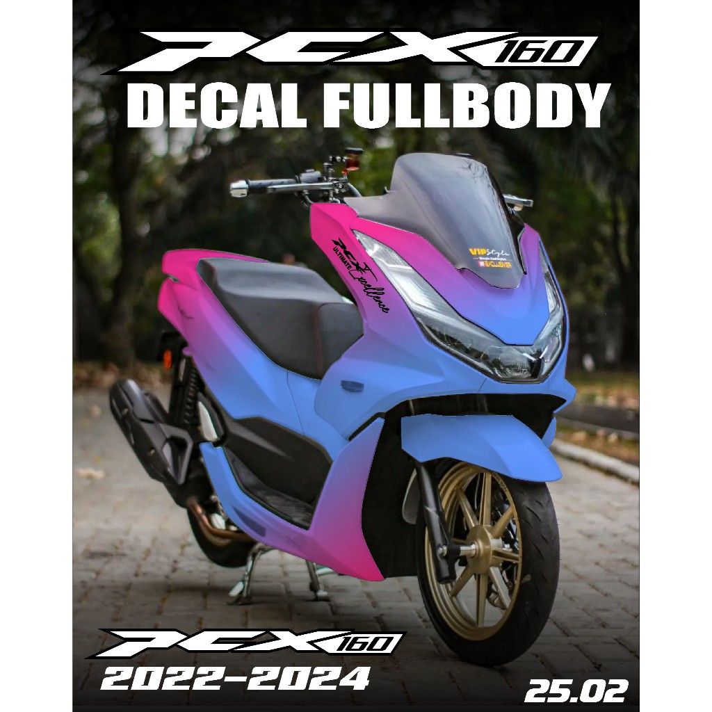 COD TERBARU Decal Stiker DECAL PCX 160 2022 2024 FULL BODY NEW  DESIGN GRADASI STICKER KEREN PCX VIR