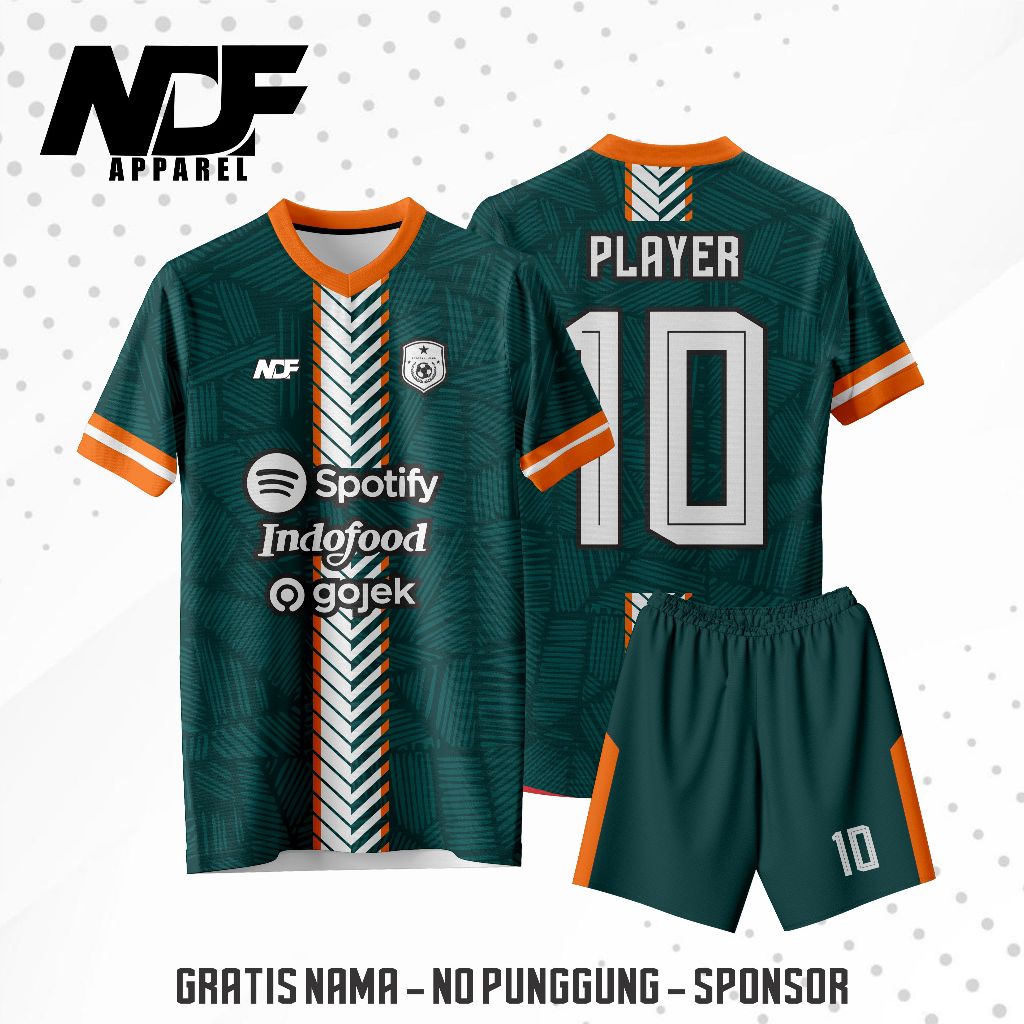 JERSEY - BOLA - FUTSAL - VOLI - BADMINTON HIJAU TUA/ARMY/BOTOL/LUMUT FULL PRINTING FREE CUSTOM NAMA 