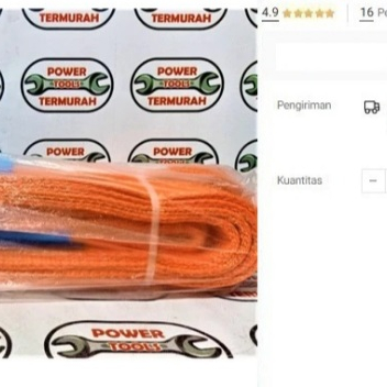 

Webbing Seling 10 Ton 6 meter Lift Sling Webing 10ton Tali Barang 10x6