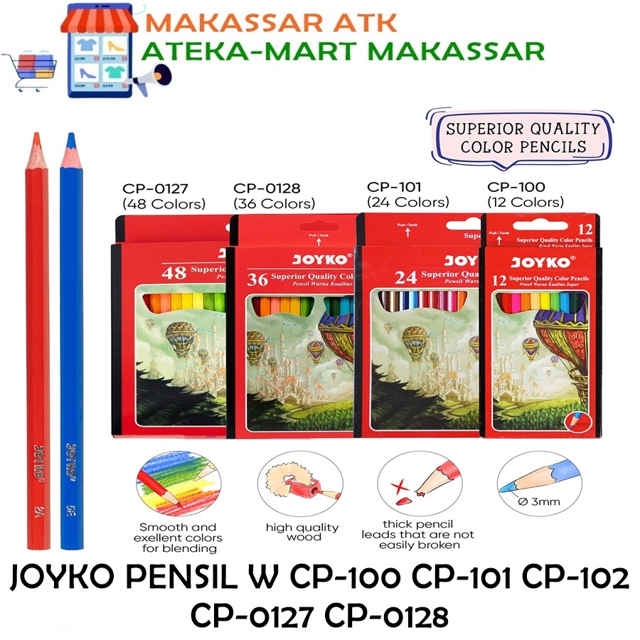 

[1PCS] JOYKO PENSIL WARNA CP-100 CP-102 CP-101 CP-0127 CP-0128