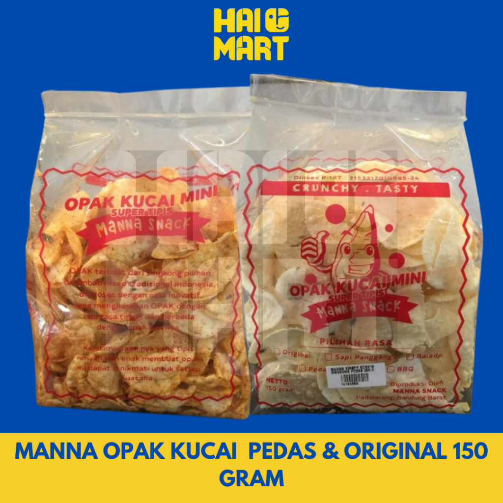 

MANNA OPAK KUCAI 150 GRAM PEDAS ORIGINAL | OPAK KUCAI SINGKONG KERIPIK SINGKONG