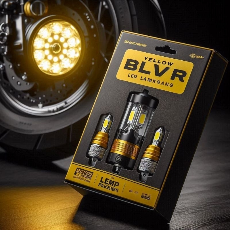 lampu led projie portabel motor dan mobil blvr yellow original