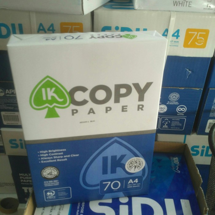 

kertas HVS A4 IK copy paper 70 GRAM 1 RIM