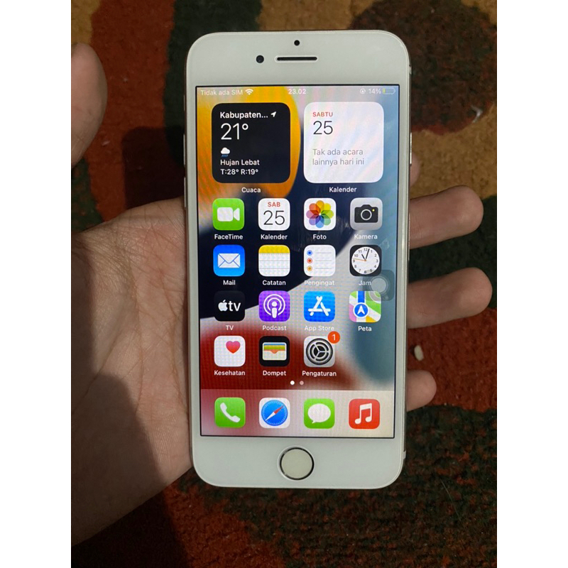 iphone 7 128 gb bebas reset icloud kosong ex inter batangan