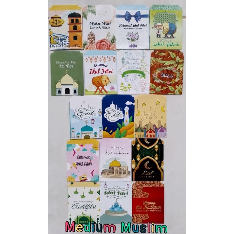 

Amplop Lebaran Medium Motif Muslim/Angpau Lebaran Siap Pakai