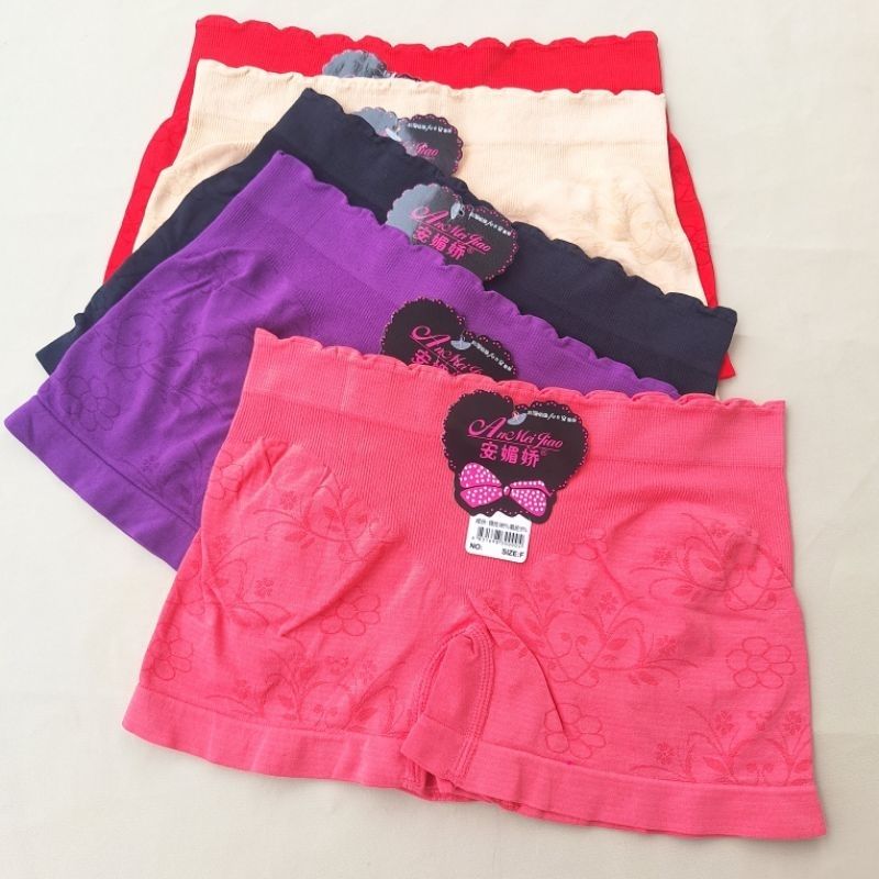 CELANA DALAM WANITA JUMBO,BOXER SEAMLESS RAJUT CD WANITA JUMBO ALL SIZE BB 35-75