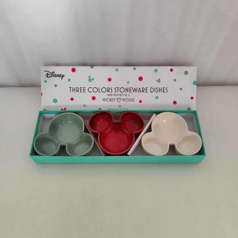 original Le Creuset stoneware mini dish Disney Mickey set of 3