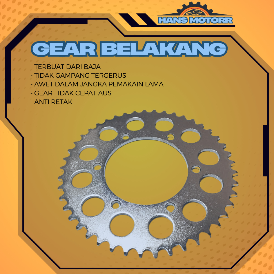 GEAR SET CBR CB150R MEGAPRO SONIC VERZA MERK XTREME  SINNOB TK RCB RANTAI 428HSBT GIR SET