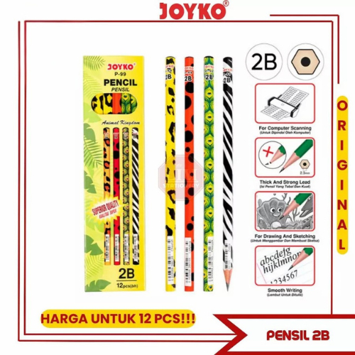 

Pensil 2B Joyko P99 Animal Kingdom (1Pak/12Pcs)