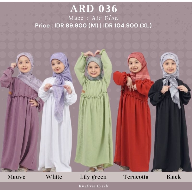 ARD 036 Kids by Arrafi ORI Gamis Anak Air Flow