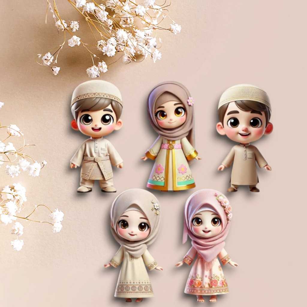 

Amplop 3D Karakter muslim lucu imut gemoy - Cocok untuk Uang Lebaran & Hadiah