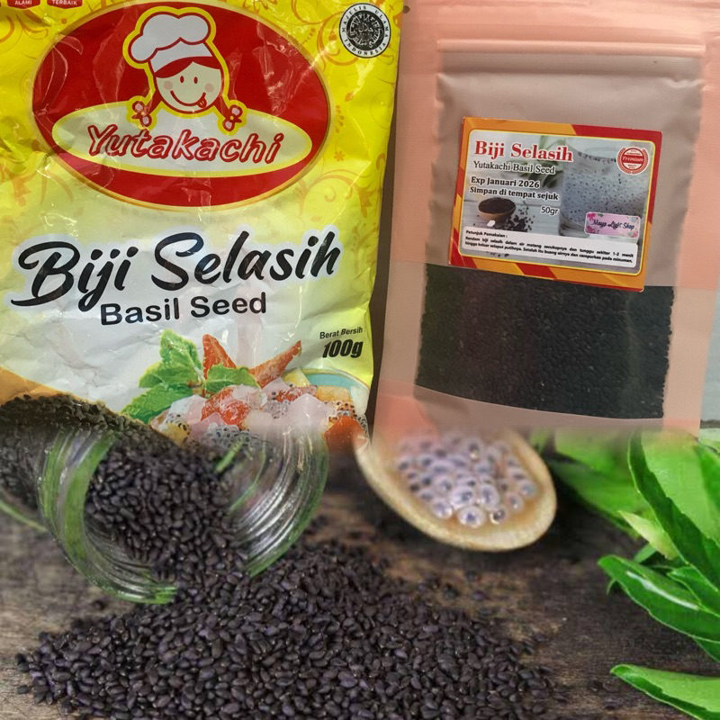 

Biji selasih basil seed berat 50gr & 100gr bahan minuman dan masakan sehat halal