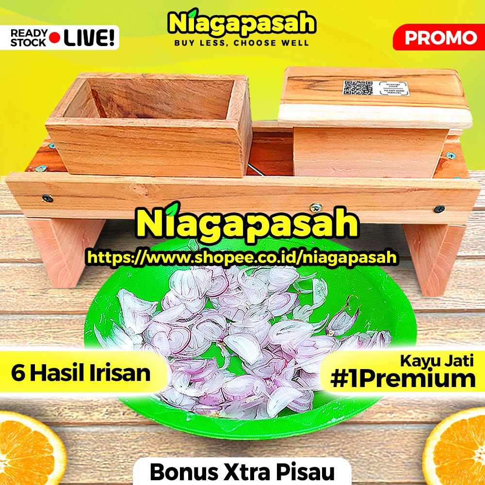 Alat Pemotong BAWANG MERAH GORENG Bisa Singkong Kentang Talas Pisang - 6 In1 Slicer