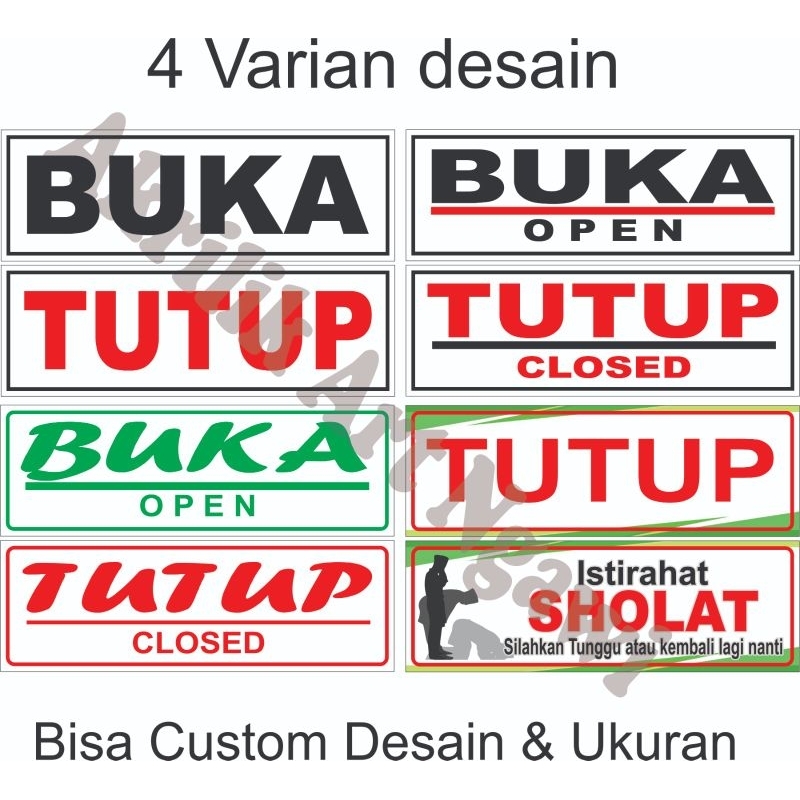 akrilik sign buka tutup