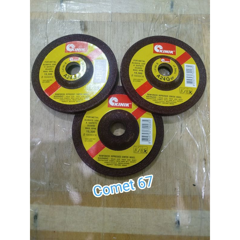 Batu gerinda mata gurinda KINIK poles tebal 4" satuan