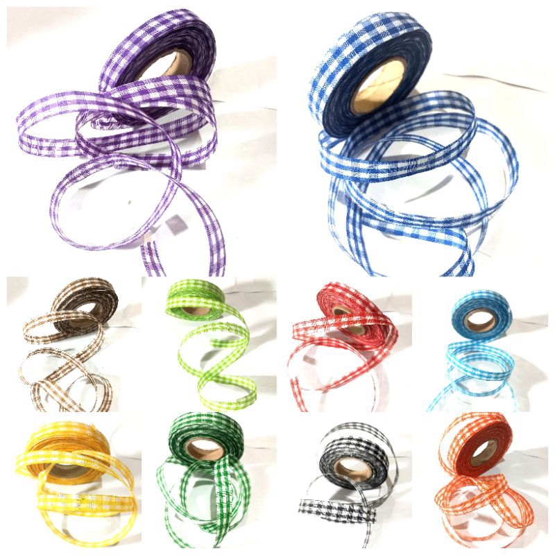 

Pita Kain Motif Kotak Kotak 1/2" 15yard