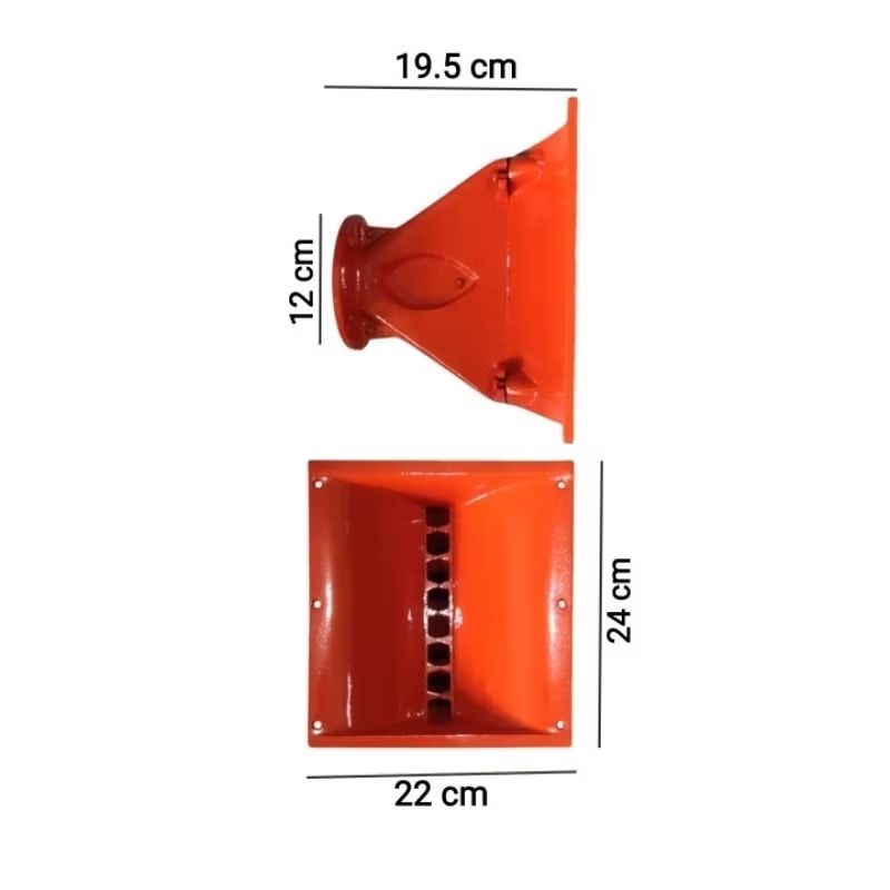 Horn tweeter harmonika single 22x24 cm bahan cor diral aluminium