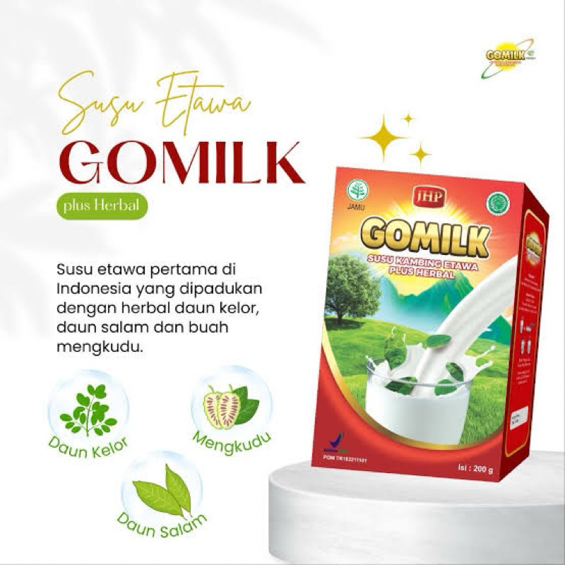 

[Ready] GOMILK 200gr (Susu Kambing Etawa Plus Herbal) Rasa Stroberi, Coklat, Le Familk Original