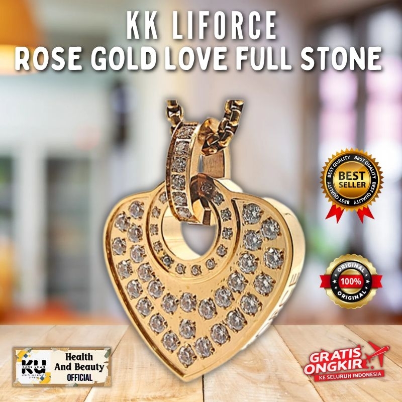 Kalung KK Liforce Rose Gold Love Full Stone