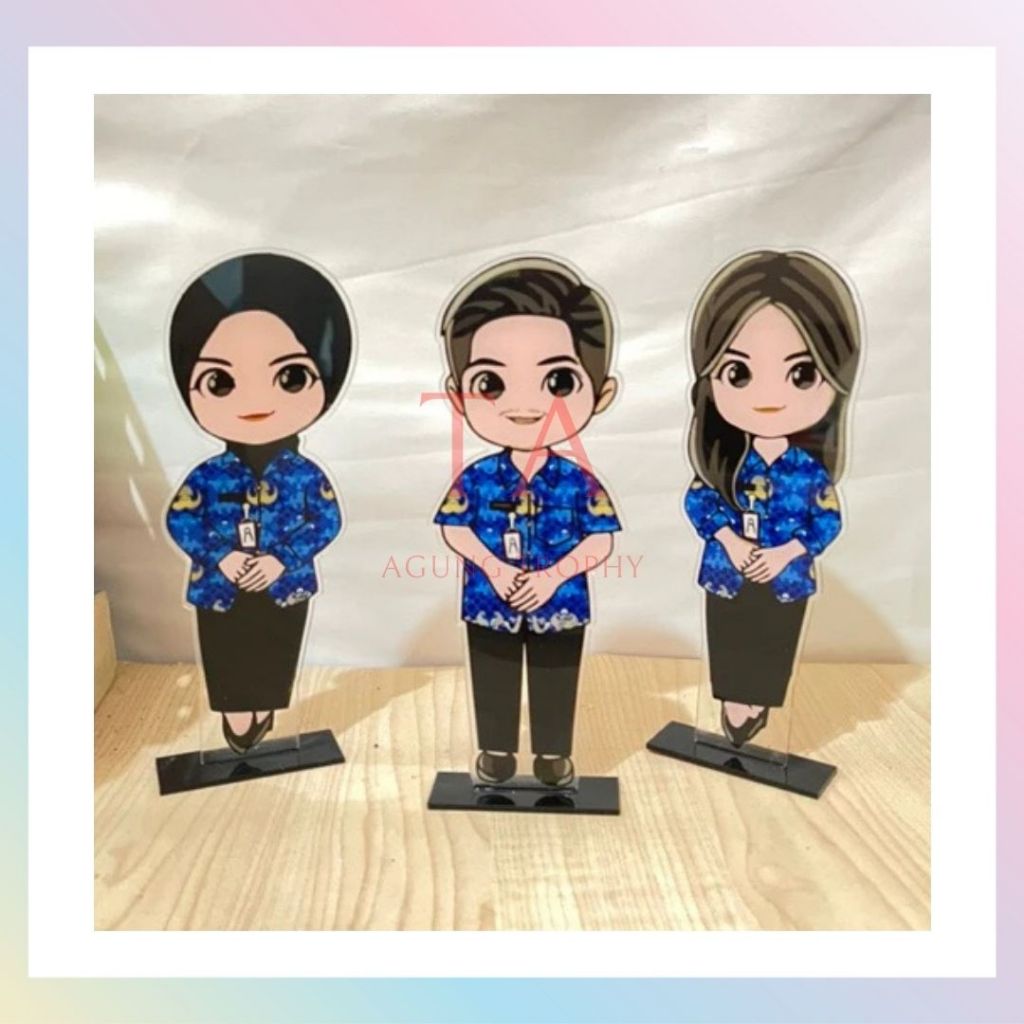 Piala Guru KORPRI kado Guru Akrilik Custom Plakat Guru Korpri akrilik
