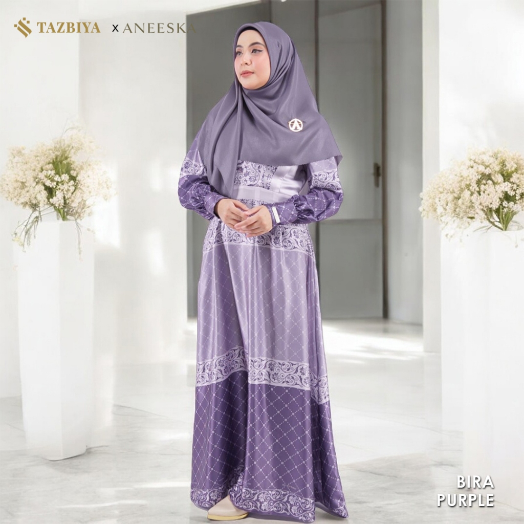 Tazbiya X Kemiso Aneeska Gamis Collection I Rayon Premium | Gamis Silk | Raya Dress | Gamis Lebaran 