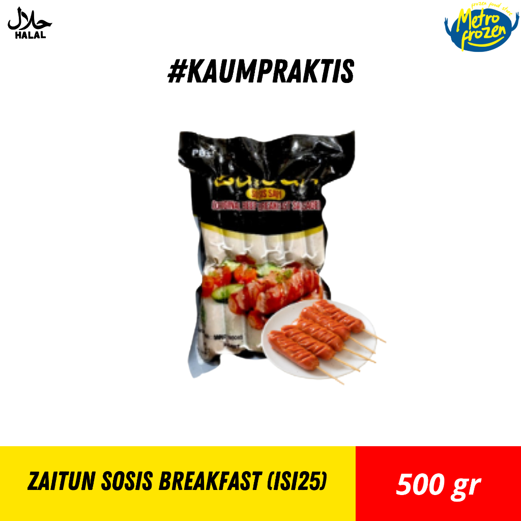 

Zaitun Sosis Breakfast 500gr (isi 25)