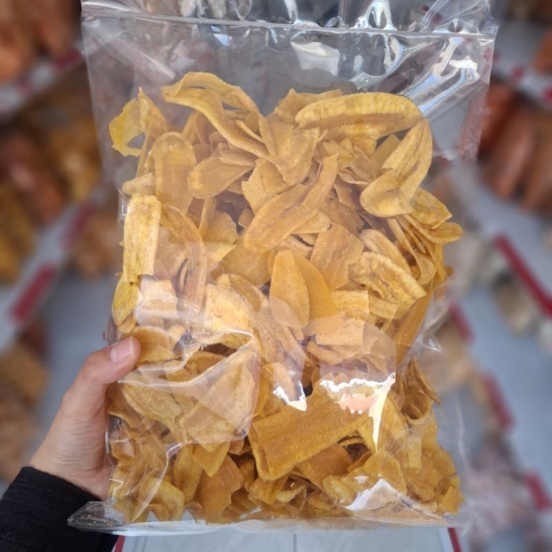 

<WAJIB ORDER EXTRA BUBBLE WRAP> (500 GRAM) KERIPIK PISANG ASIN / LANTAK (3 Sodara)
