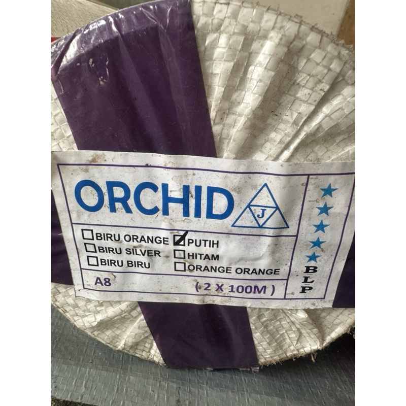 TERPAL ROLL A8 ORCHID ORIGINAL PUTIH/PUTIH