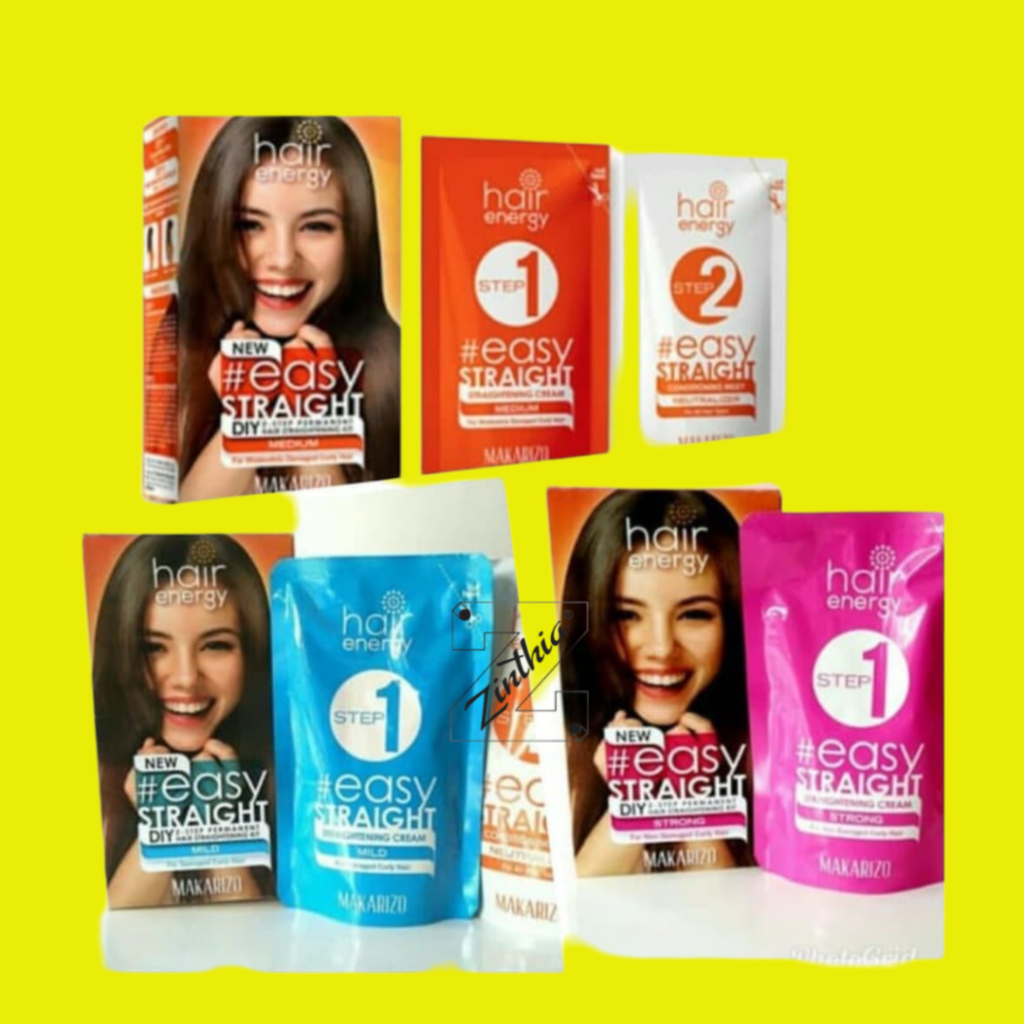 Makarizo Hair Energy Easy Straight Mild Medium Strong Pelurus Rambut Smoothing Rebonding