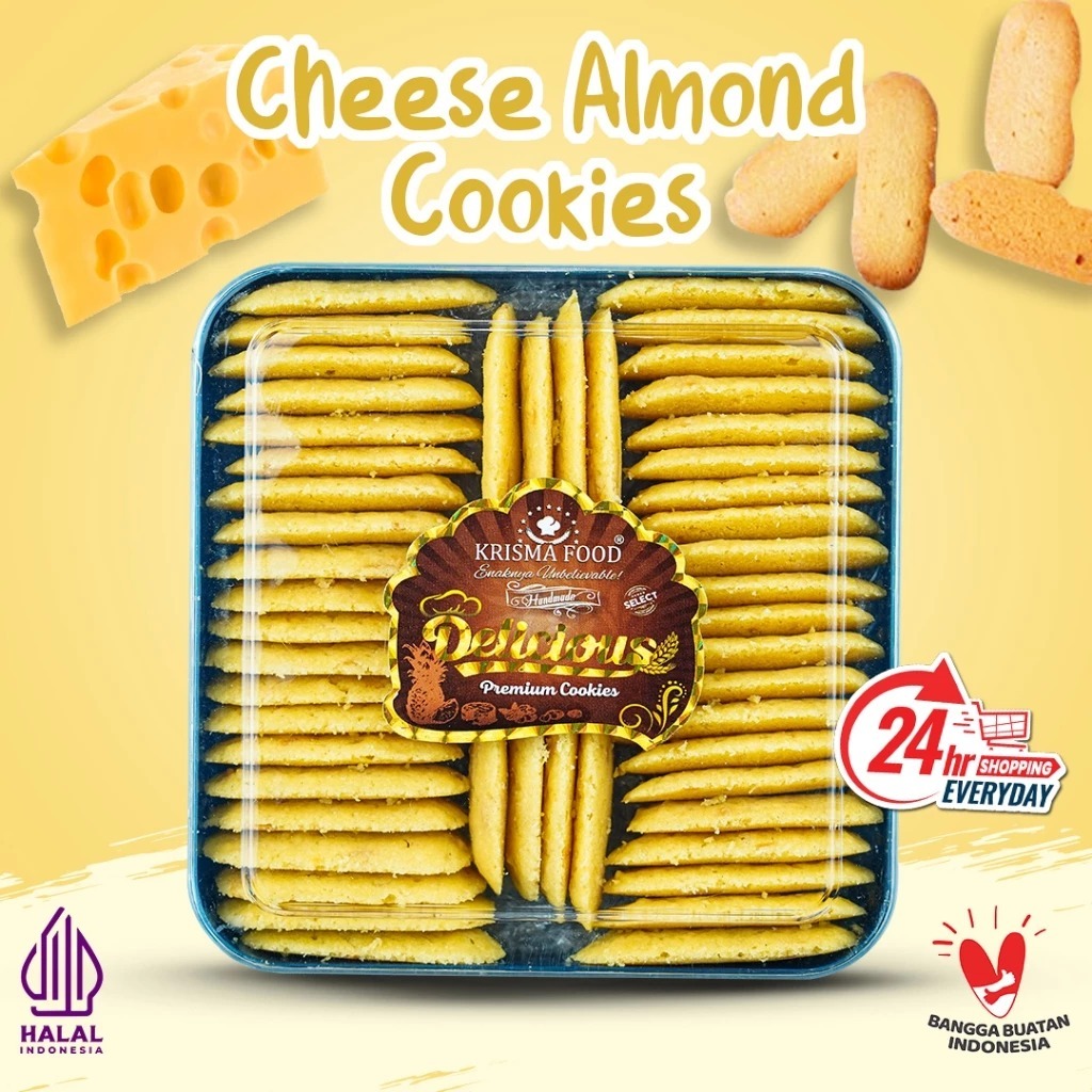 

COOKIES PEMIUM KRISMA FOOD / COOKIES SERIES / CHEESE ALMOND COOKIES