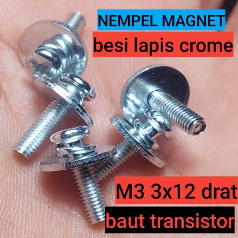 Baut 12 MM ulir halus m3 transistor buil up variasi jumplah