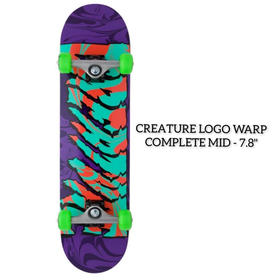 DECK COMPLETE SKATEBOARD CREATURE LOGO WARP MID - 7.8"