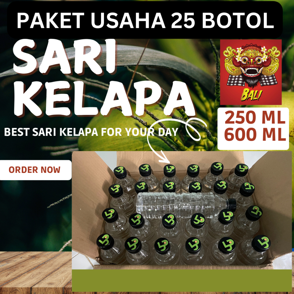 

[TERMURAH] Sari Kelapa Paket Usaha 25 Botol 250 ML 600 ML