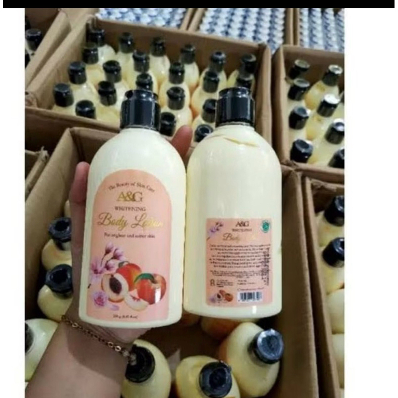 A&G whitening body lotion peach pemutih badan 250G