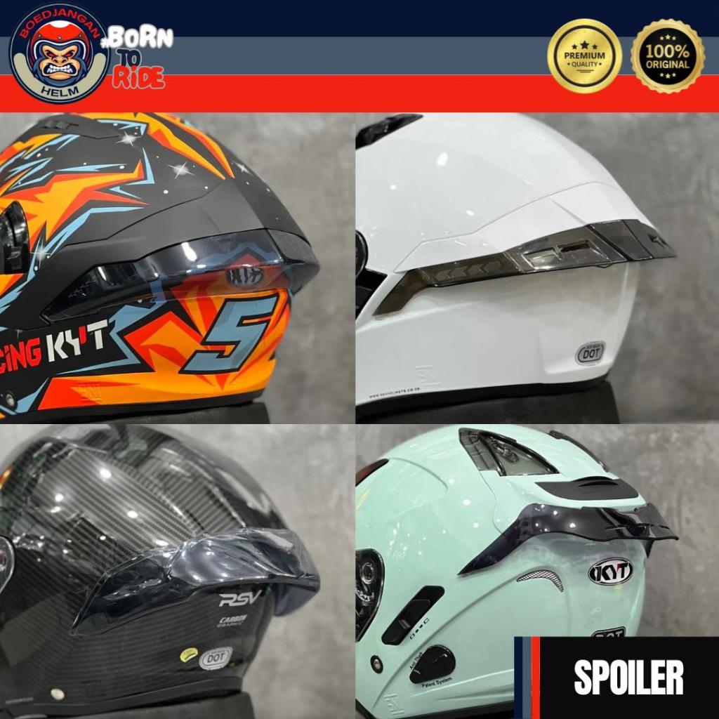 Spoiler Helm / Spoiler Helm Kyoto / Spoiler RSV Lengkap Dengan Baut / Spoiler Lem 3M Untuk Semua Tip