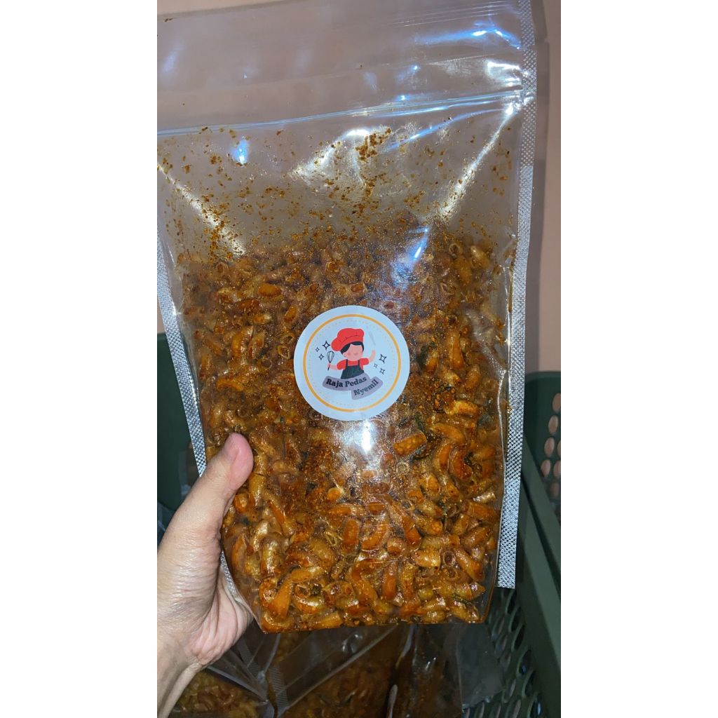 

Makroni Cikruh Pedas 500 gr gurih daun jeruk Rasa Original,Pedas ,Extra Pedas