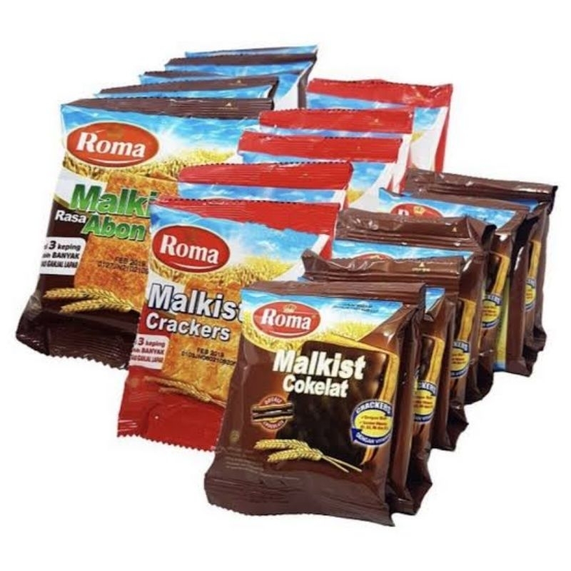 

GROSIR ROMA MALKIST RENTENG [10 PCS] PACK ABON 21GR | COKELAT 18GR